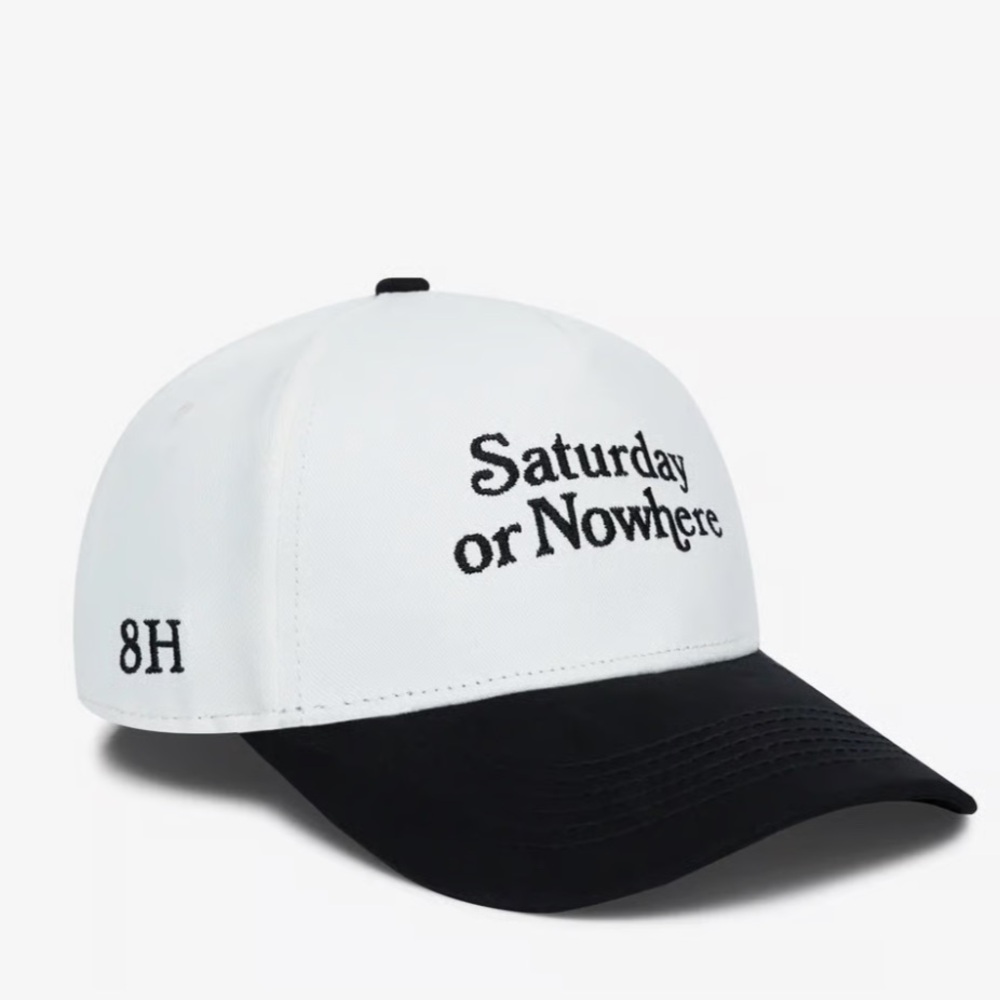NWT Sold Out, Rare Collection Saturday or Nowhere White and Black Cap SNL